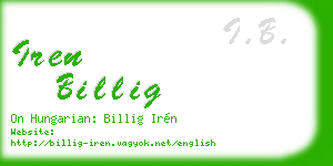 iren billig business card